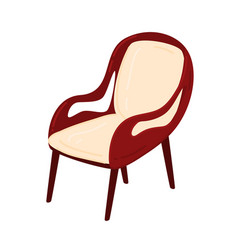 Red And Beige Modern Armchair