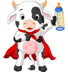 Superhero Cow Cartoon Posing