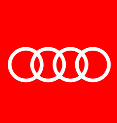 Audi Brand Symbol Logo White Design German Cars