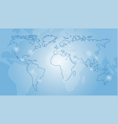 Blue Corporate World Map Design