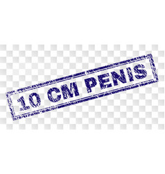 Grunge 10 Cm Penis Rectangle Stamp