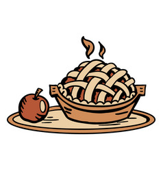 Hand Drawn Apple Pie