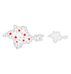 Polygonal 2d Mesh Crimea Map With Stars