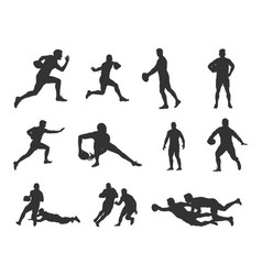 Rugby Player Silhouettes