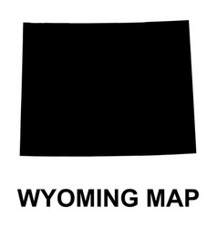 Wyoming Map Shape United States Of America Flat