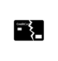 Credit Card Broken For Finance Icon