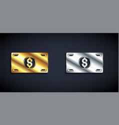 Gold And Silver Stacks Paper Money Cash Icon