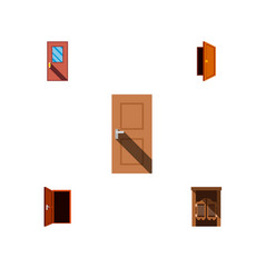 Icon Flat Approach Set Of Frame Door Exit