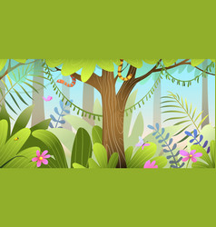 Magic Forest Scenery Kids Cartoon Wallpaper