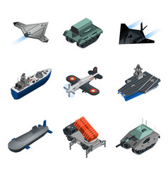 Military Equipment Isometric Set