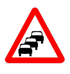 Queuing Traffic Sign Isolated