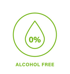 Alcohol Free Product Line Green Icon Drop