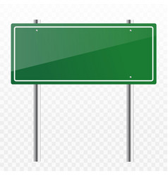 Blank Green Traffic Road Sign