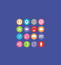 Contact Web Icon Set