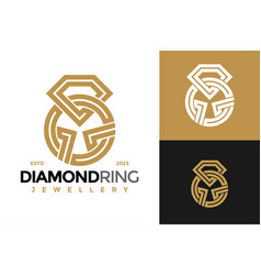 Minimalist Diamond Jewellery Logo Design Symbol