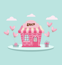 Pink Kiosk Shop Doll House Glamour Trade Tent