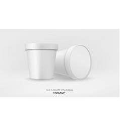 Realistic Yogurt Container Mockup Blank White