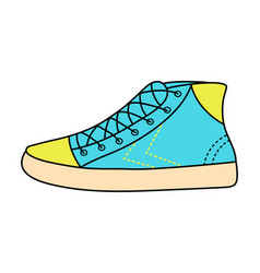 Running Shoes In Pop Art Style Sneaker Icon