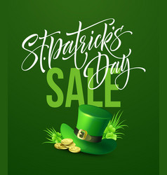 Saint Patricks Day Sale Poster Lettering Banner