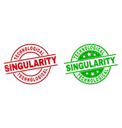 Technological Singularity Round Stamps