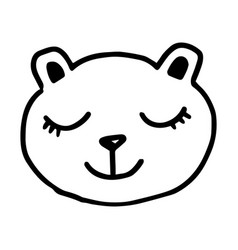 Simple Cute Baby White Bear Cartoon