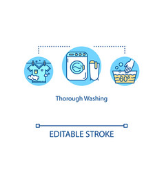 Thorough Washing Concept Icon Clean Clothes