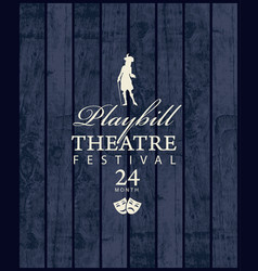 Playbill For Theatre Festival In Retro Style