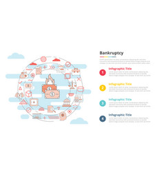 Bankruptcy Financial Concept For Infographic