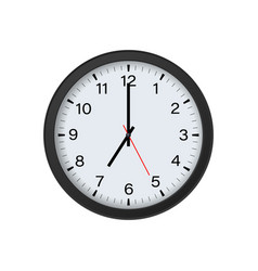 Circle Clock Mockup Showing 7 Oclock