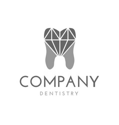 Dental Or Dentist Logo With Diamond