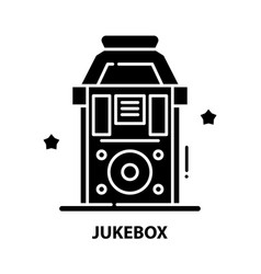 Jukebox Symbol Icon Black Sign