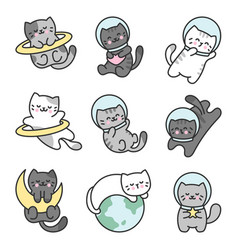 Kawaii Space Cute Cat Pet Cartoon Character