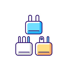 Travel Adapter Rgb Color Icon