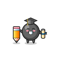 Dot Symbol Cartoon Is Graduation With A Giant