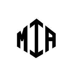 Mia Letter Logo Design With Polygon Shape