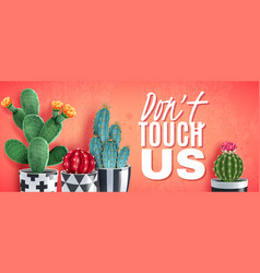 Cactus Realistic Horizontal Poster