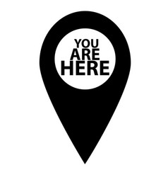 You Are Here Icon On White Background Map Pointer