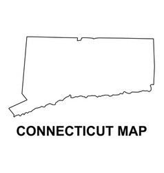 Connecticut Map Shape United States Of America