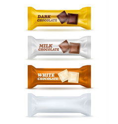 Chocolate Snack Isolated Packaging Set