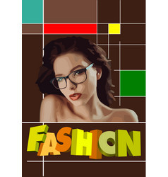 Fashion Woman Silhouette On Abstract Background 3d