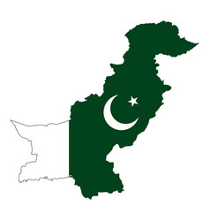 Pakistan National Flag Map Design