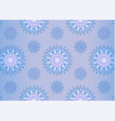 Thai Fabric Pattern Flower Light Blue Geometric