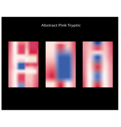 Abstract Pink And Blu Tryptic Series