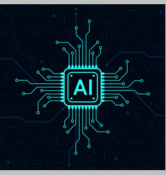 Artificial Intelligence Circuit Line Style