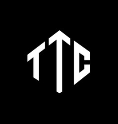 Ttc Letter Logo Design With Polygon Shape