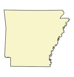 Arkansas Map Shape United States Of America Flat