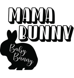 Mama Bunny On White Background