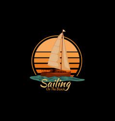 Sailing On The Beach Quotes Typography Design