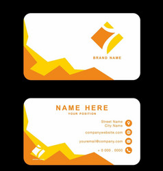 Editable Yellow Business Card