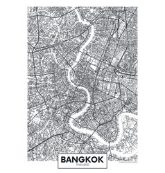 City Map Bangkok Urban Planning Travel Poster